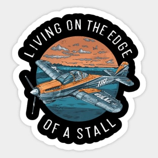 Living on the edge of stall Rc Plane Sticker